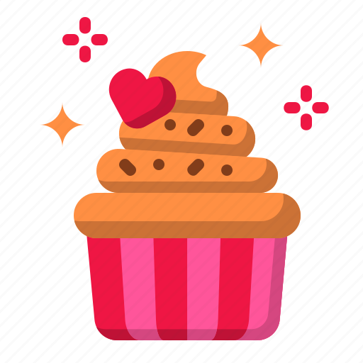 Cupcake, love, romance, valentines, dessert, meal, sweet icon - Download on Iconfinder