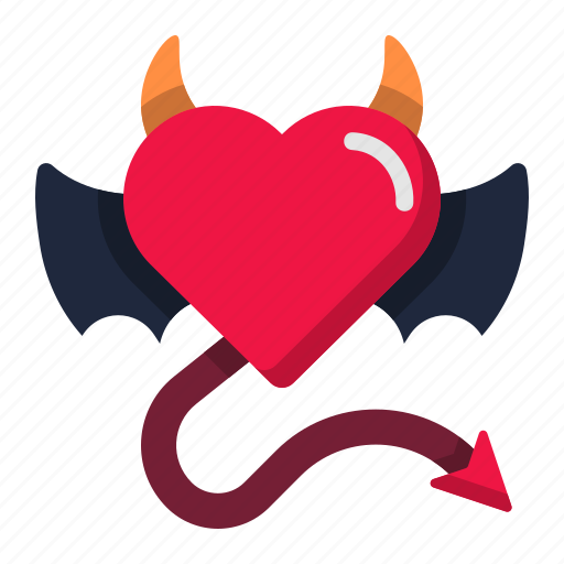 Devil, heart, valentines, romantic, love, evil icon - Download on Iconfinder
