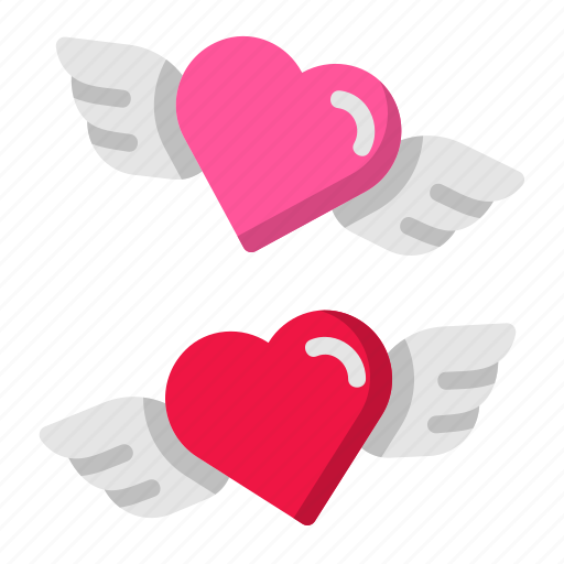 Heart, angel, wings, love, valentines, and, romance icon - Download on Iconfinder