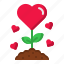plant, heart, love, flower, romance, valentines 