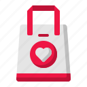 shopping, bag, valentines, hearts, love, and, romance, shopper, supermarket