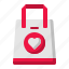 shopping, bag, valentines, hearts, love, and, romance, shopper, supermarket 