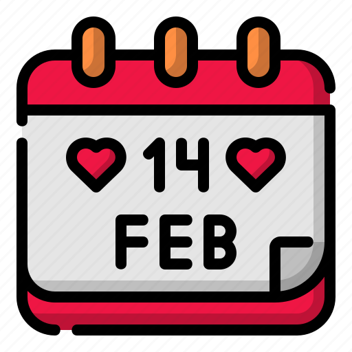 Calendar, valentines, love, romantic, date, february, schedule icon - Download on Iconfinder