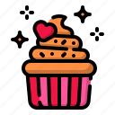 cupcake, love, and, romance, valentines, day, dessert, meal, sweet