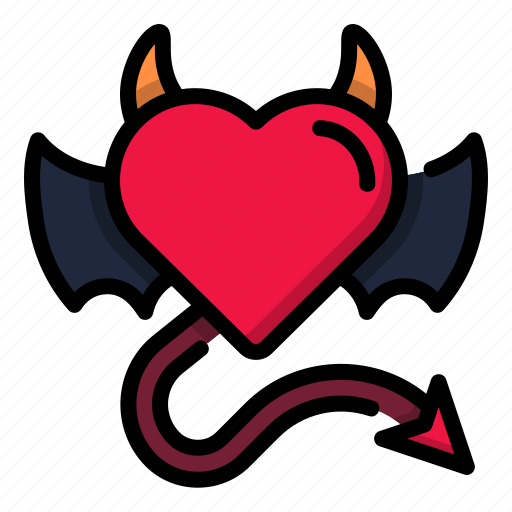 Devil, heart, valentines, day, romantic, love, evil icon - Download on Iconfinder