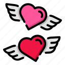 heart, angel, wings, love, valentines, day, and, romance