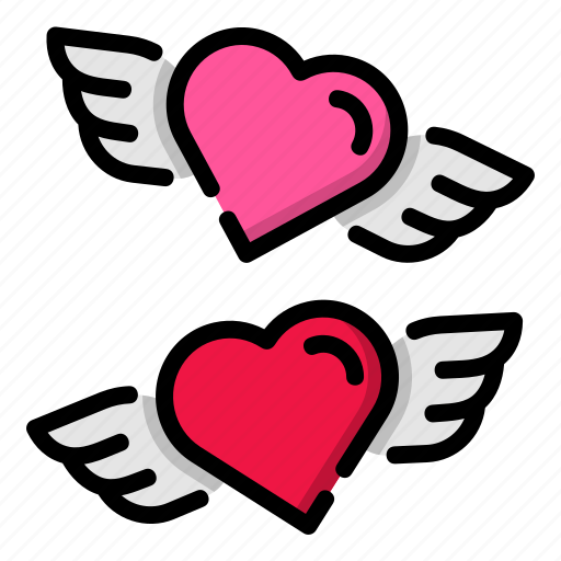 Heart, angel, wings, love, valentines, day, and icon - Download on Iconfinder