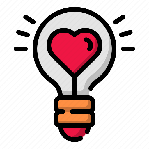 Light, bulb, love, passion, heart, valentines, day icon - Download on Iconfinder