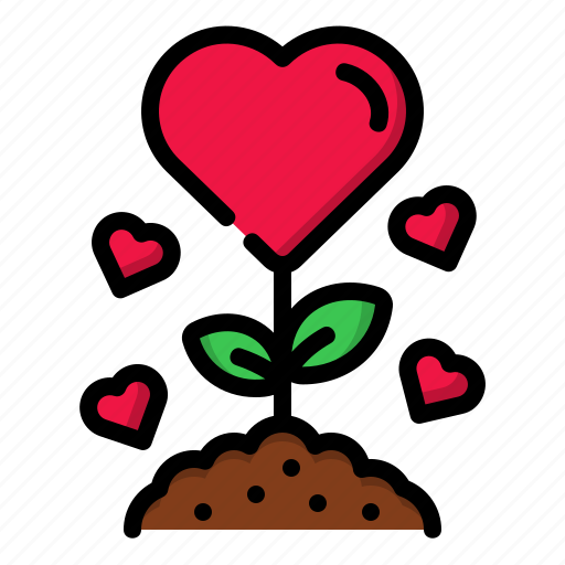 Plant, heart, love, flower, and, romance, valentines icon - Download on Iconfinder
