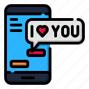 smartphone, valentines, heart, communications, love, message