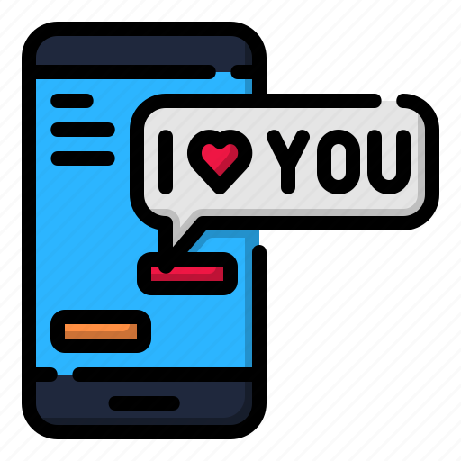 Smartphone, valentines, heart, communications, love, message icon - Download on Iconfinder