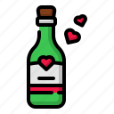wine, love, drink, food, restaurant, beverage, heart, bottle