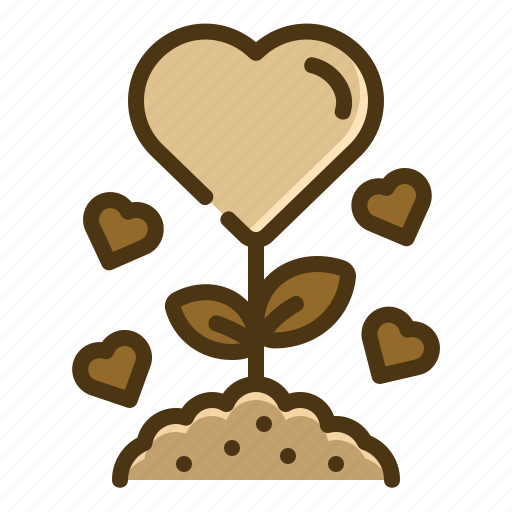 Plant, heart, love, flower, romance, valentines icon - Download on Iconfinder
