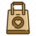 shopping, bag, valentines, hearts, love, romance, shopper, supermarket