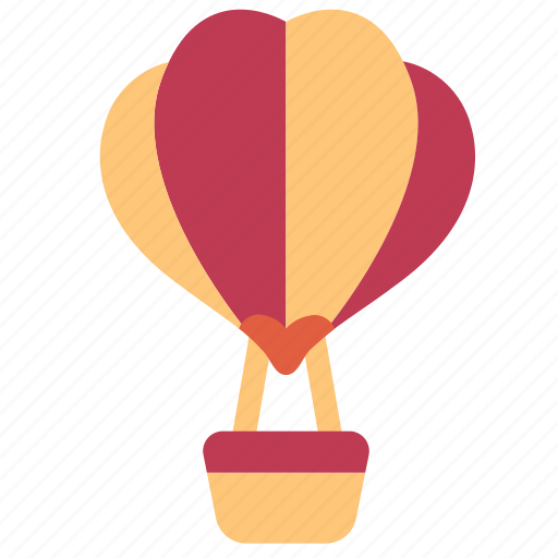 Hot air balloon, air balloon, love, parachute, romance icon - Download on Iconfinder