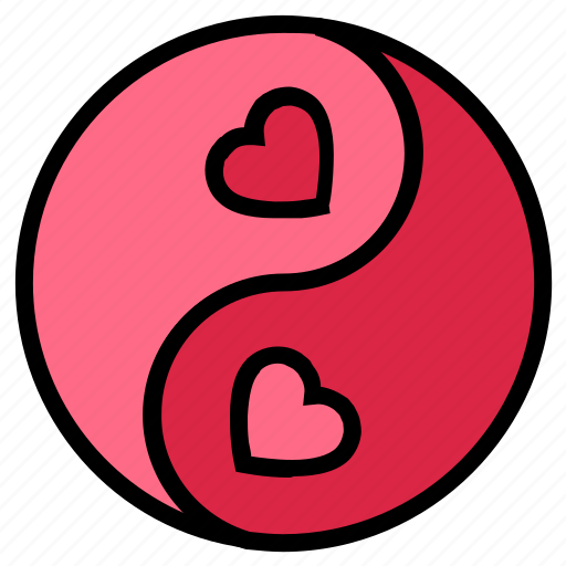 family harmony heart valentine's day yang yin yin