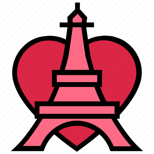 Eiffel, famouse, france, heart, paris, tower, valentine’s day icon - Download on Iconfinder