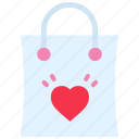 bag, discount, heart, love, purchase, shopping, valentines day