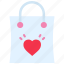 bag, discount, heart, love, purchase, shopping, valentines day 