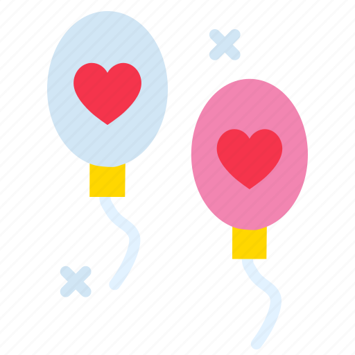 Balloon, celebration, decoration, heart, party, wedding icon - Download on Iconfinder
