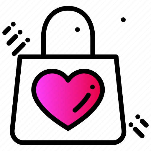 Gift, hand bag, heart, love, purchase, shopping icon - Download on Iconfinder