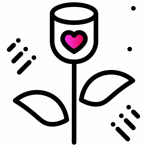 Affection, flower, gift, heart, love, rose icon - Download on Iconfinder