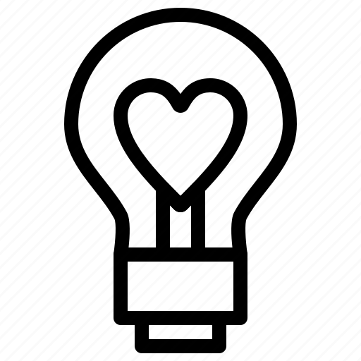 Bulb, light, romantic, valentine icon - Download on Iconfinder