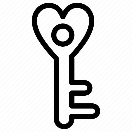 Key, love, romantic, valentine icon - Download on Iconfinder