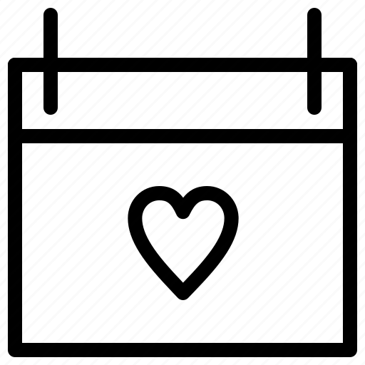 Calender, love, romantic, valentine icon - Download on Iconfinder
