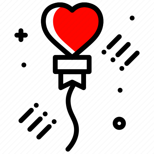 Balloon, celebration, heart, love, party, valentines day icon - Download on Iconfinder