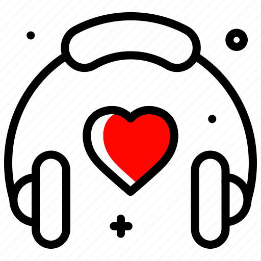 Favorite, headset, heart, love songs, music, valentines day icon - Download on Iconfinder