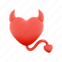 png, heart, devil, shape, demon, love, valentine 