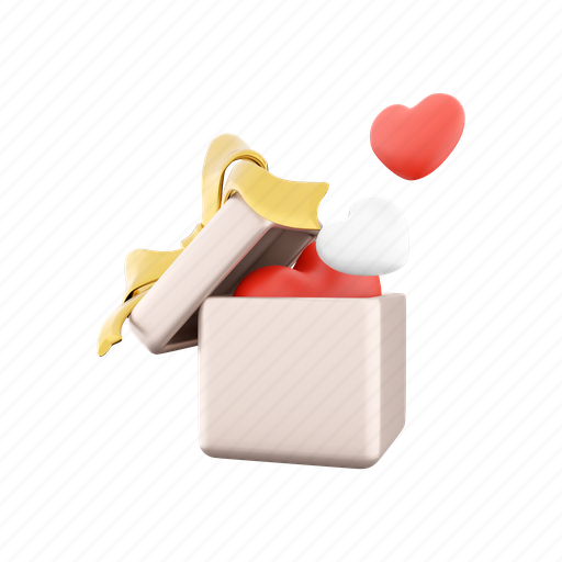 Png, gift box, holiday, love, wedding, romance, valentine 3D illustration - Download on Iconfinder