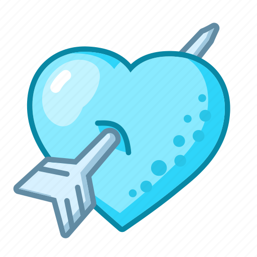 Blue, heart, target, valentine, love icon - Download on Iconfinder