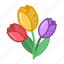 bouquet, tulips, flower, valentine 