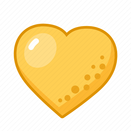 Gold, heart, love, valentine icon - Download on Iconfinder