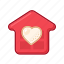 house, love, valentine, home, heart