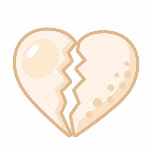 Pearl, heart, broken, valentine icon - Download on Iconfinder