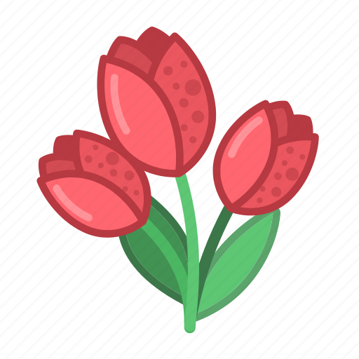 Red, tulip, flower, valentine icon - Download on Iconfinder