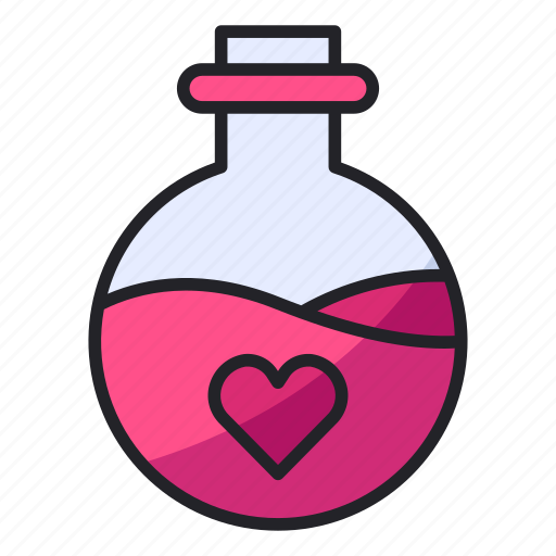 Bottle, flask, lab, love, potion, romance, valentine icon - Download on Iconfinder