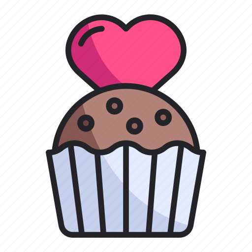 Cake, cup, dessert, food, love, muffin, valentine icon - Download on Iconfinder