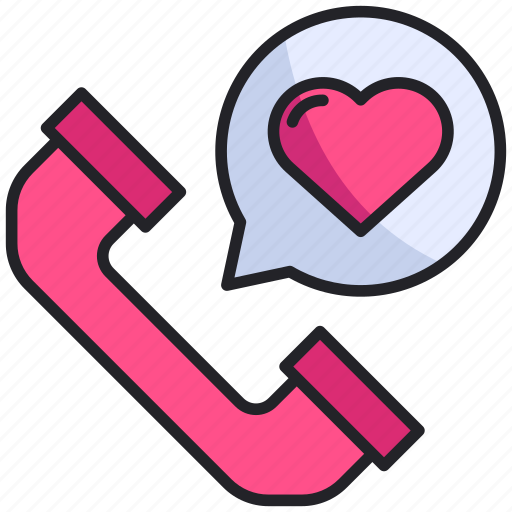Call, communication, love, phone, romance, telephone, valentine icon - Download on Iconfinder