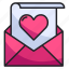 email, envelope, heart, letter, love, romance, valentine 
