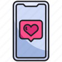 love, mobile, notification, phone, romance, smartphone, valentine