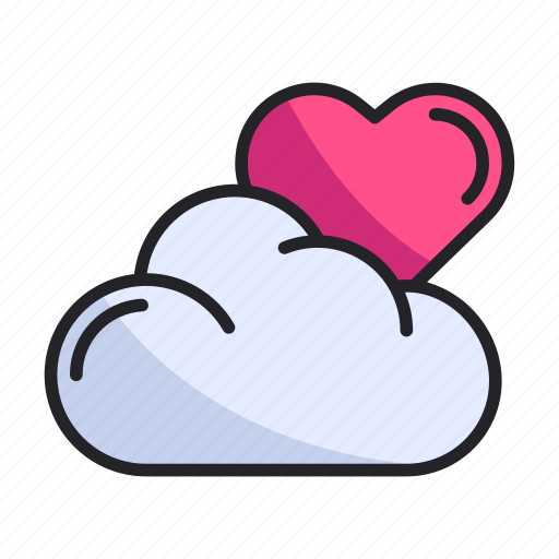 Cloud, day, forecast, heart, love, valentine, weather icon - Download on Iconfinder
