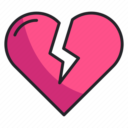 Broken, heart, heartbreak, love, romance, valentine icon - Download on Iconfinder