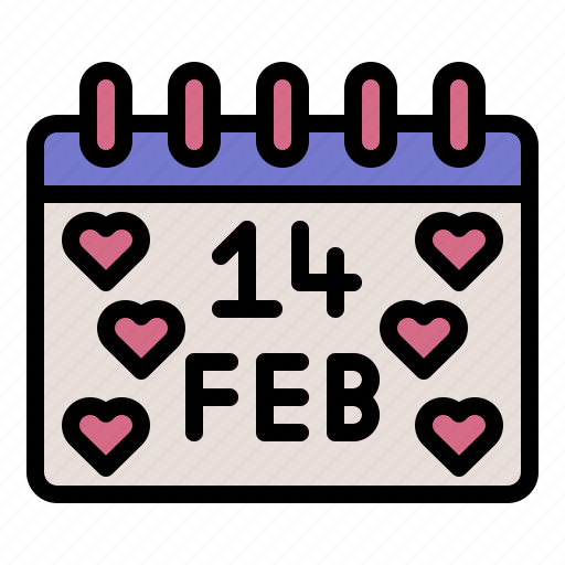 Valentineday, calendar, date, heart, valentine, day, wedding icon - Download on Iconfinder