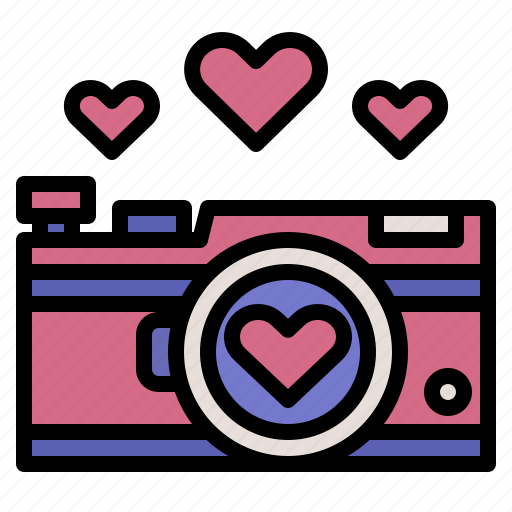 Valentineday, camera, photo, photography, wedding, heart, valentine icon - Download on Iconfinder