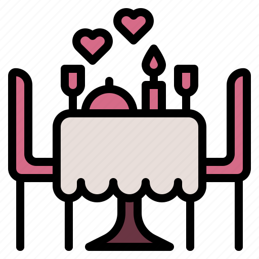 Valentineday, dinner, valentine, romantic, heart, romance icon - Download on Iconfinder