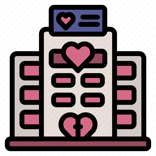 Valentineday, hotel, heart, wedding, valentine icon - Download on Iconfinder